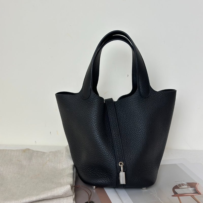 HERMES Picotin 18 - 黑銀 K-8