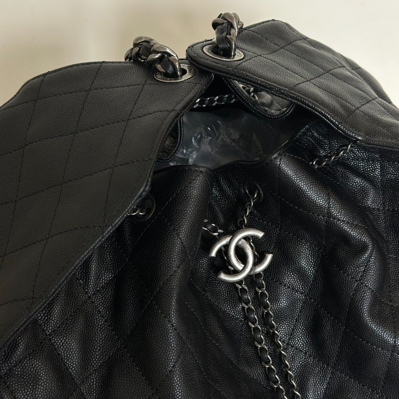 CHANEL 25 Hobo bag - 大號黑銀-4