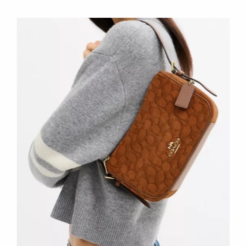 Coach 女士 Kailey 標誌性絨面肩包均碼碼22cm*8cm*15cm-3