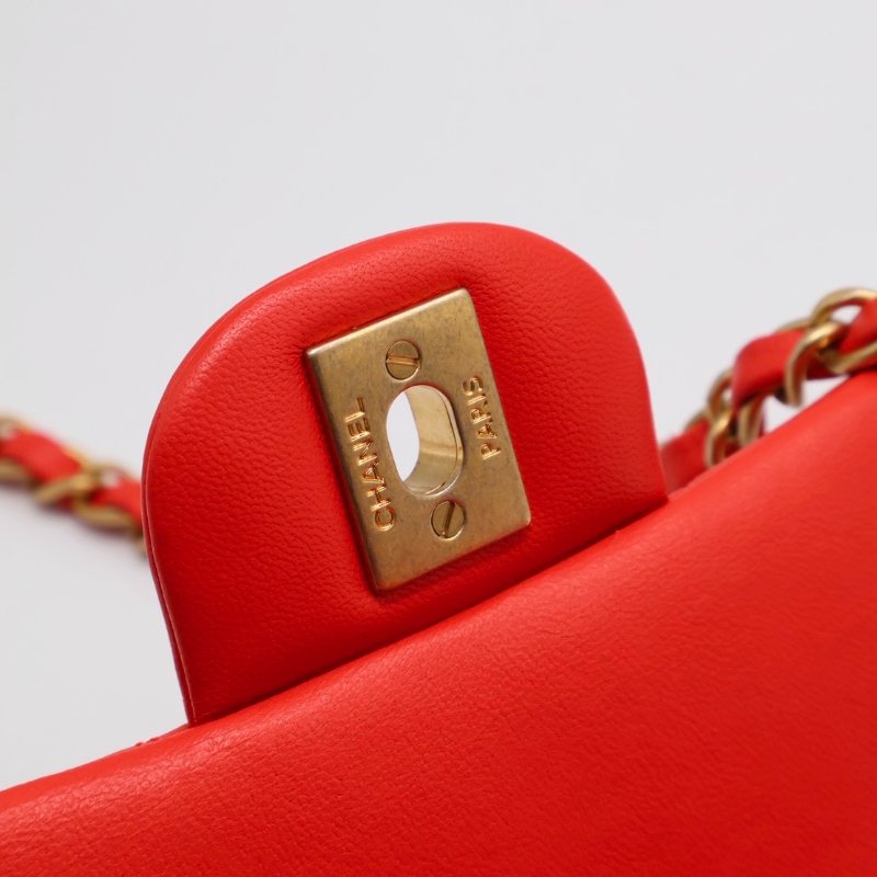 CHANEL 經典口蓋包Mini CF20 - 紅金27開-4