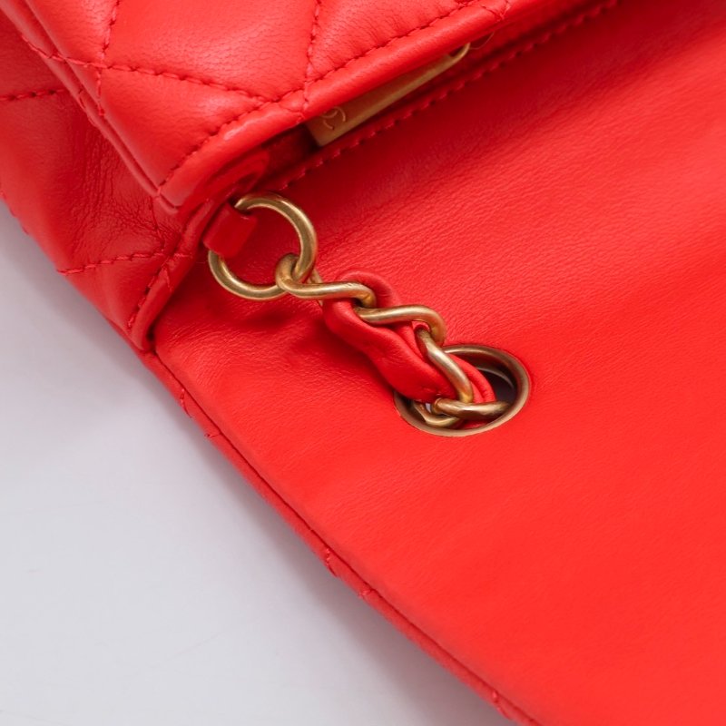 CHANEL 經典口蓋包Mini CF20 - 紅金27開-9