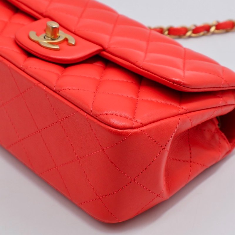 CHANEL 經典口蓋包Mini CF20 - 紅金27開-11