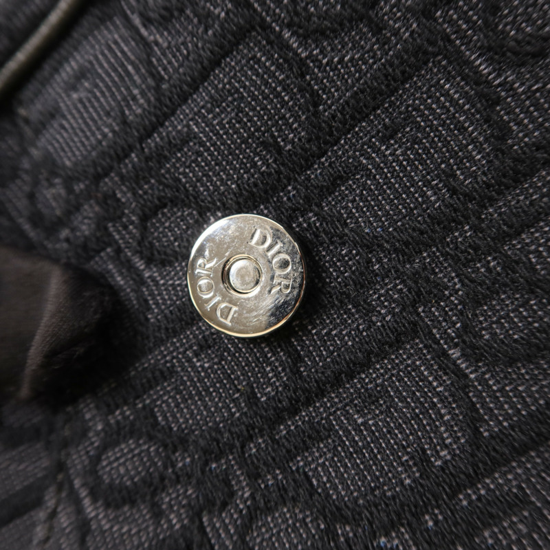 Dior 帆布Saddle Bag銀扣肩背袋-5
