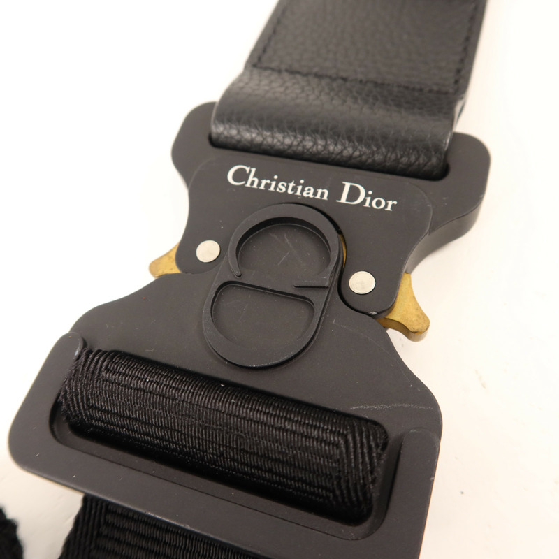 Dior 帆布Saddle Bag銀扣肩背袋-6