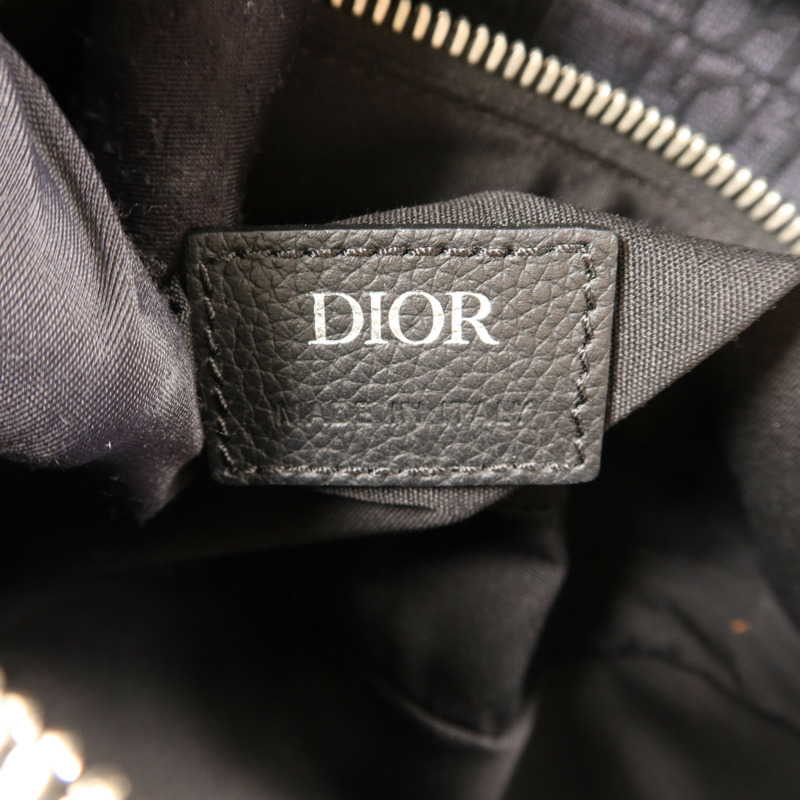 Dior 帆布Saddle Bag銀扣肩背袋-8