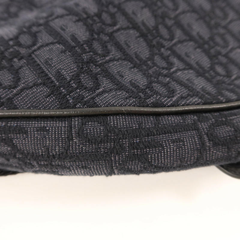 Dior 帆布Saddle Bag銀扣肩背袋-14