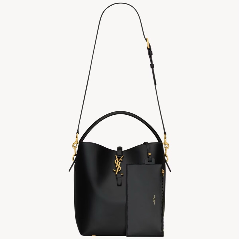 YSL 水桶包 LE 37亮面皮革手袋-2