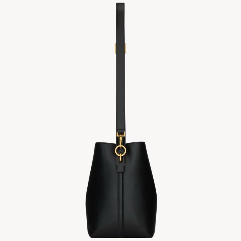 YSL 水桶包 LE 37亮面皮革手袋-4