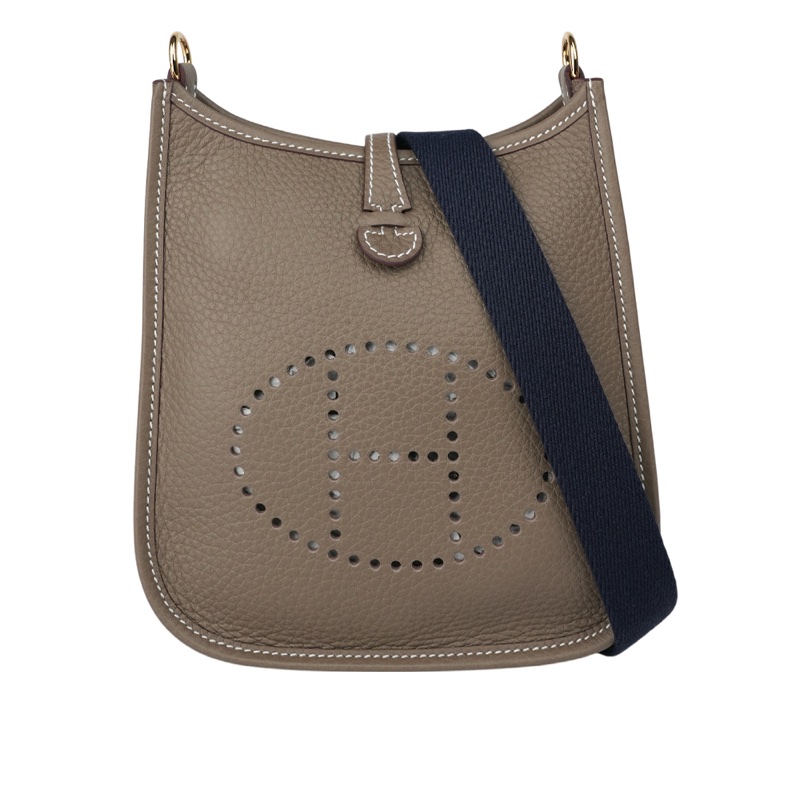 Hermes mini evelyne 大象灰 金16-0