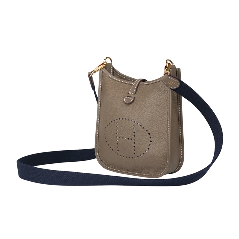 Hermes mini evelyne 大象灰 金16-3