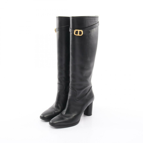 Christian DIOR EMPREINTE 長靴，35.5碼，黑色真皮，二手女款