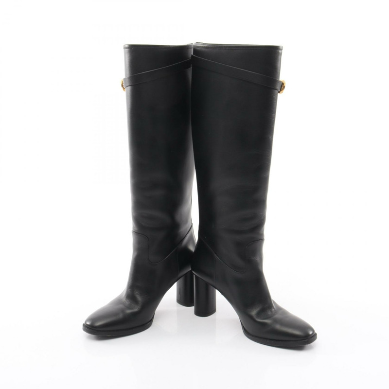 Christian DIOR EMPREINTE 長靴,35.5碼,黑色真皮,二手女款-2