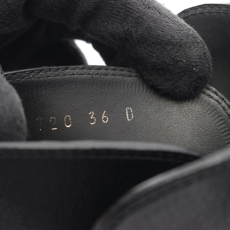Christian DIOR EMPREINTE 短靴鞋 #36 黑色皮革二手女鞋-6