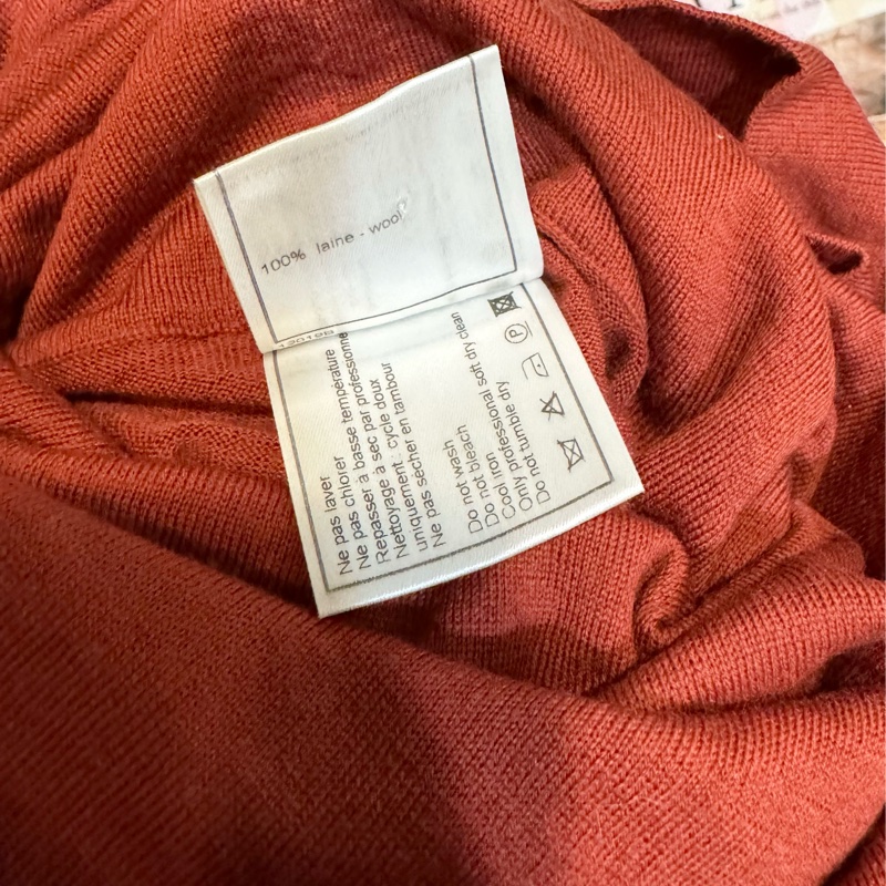《新歡舊愛》正品CHANEL暗紅色套頭薄毛衣38/SM-6