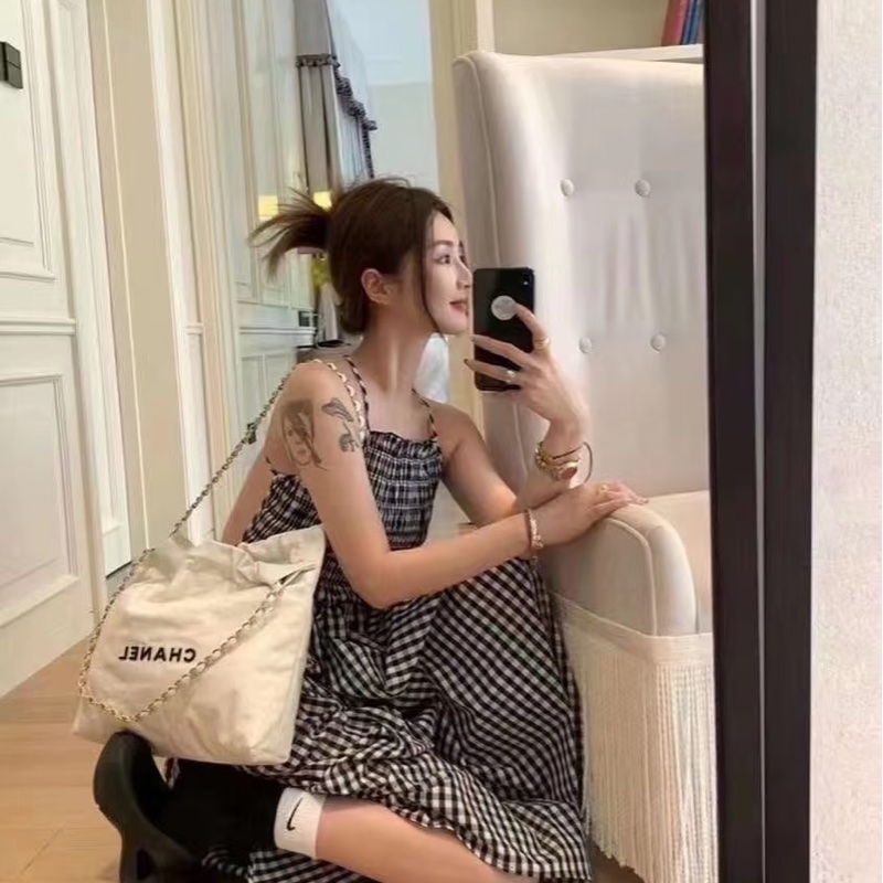 Chanel 22 白色黑字 垃圾袋-8