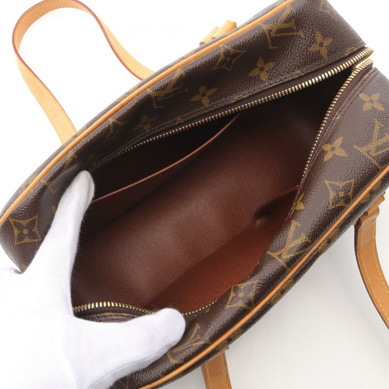 棕色 原花 帆布 Cite MM 肩背包【LOUIS VUITTON LV 路易威登】 M51182-2
