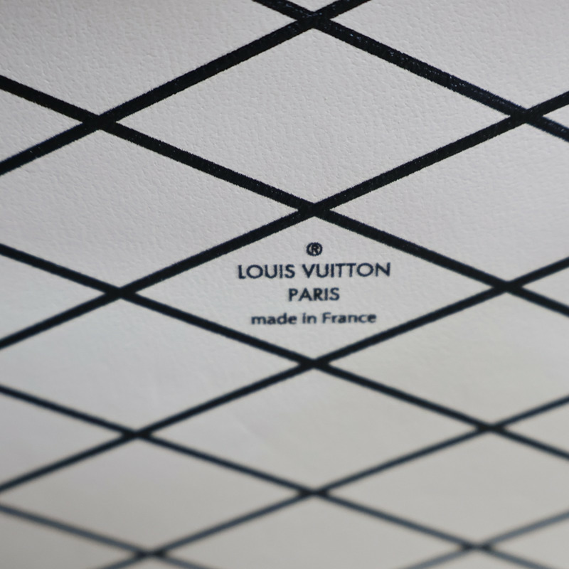 白/橘色 Catogram 帆布 PETITE MALLE 肩背包【LOUIS VUITTON LV 路易威登】 M44461-7
