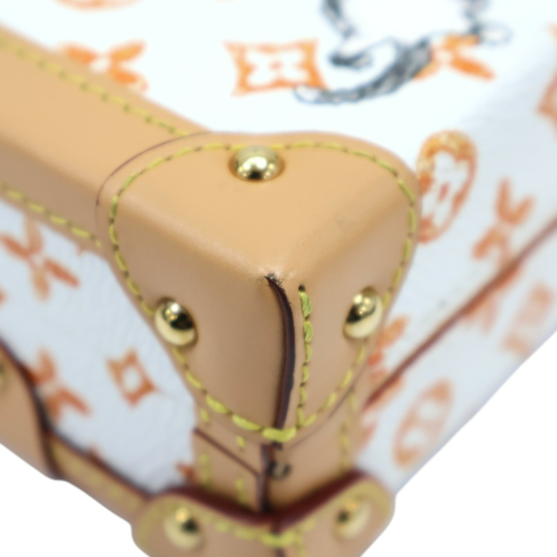 白/橘色 Catogram 帆布 PETITE MALLE 肩背包【LOUIS VUITTON LV 路易威登】 M44461-11