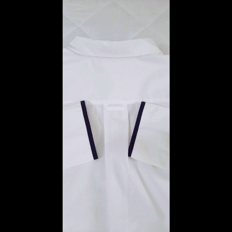 絕版BURBERRY 博柏利 BLUE LABEL 藍標 戰馬 女白色長袖襯衫38號-3