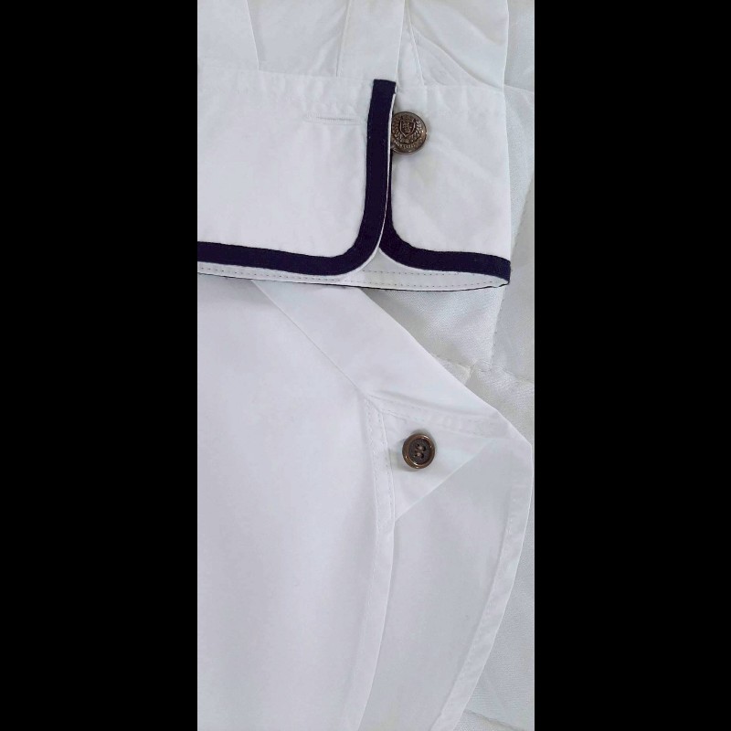 絕版BURBERRY 博柏利 BLUE LABEL 藍標 戰馬 女白色長袖襯衫38號-5