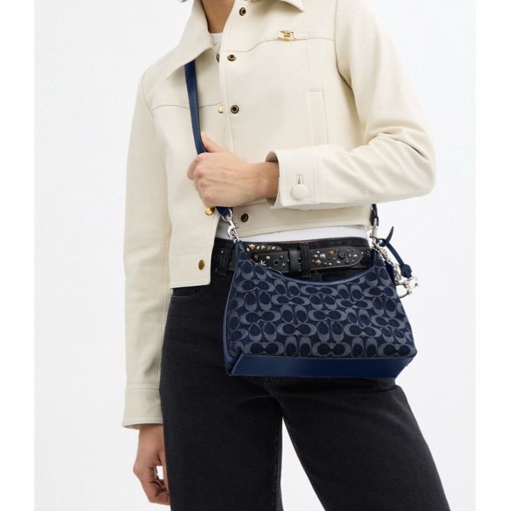 Coach 女士 JULIET 25 經典SIGNATURE單肩手袋均碼碼27.5cm*10.5cm*11.5cm-8