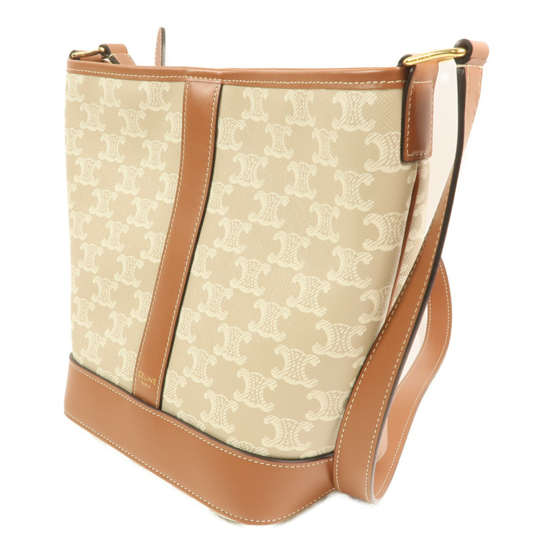CELINE 塗層帆布Small Bucket金扣肩背袋-2