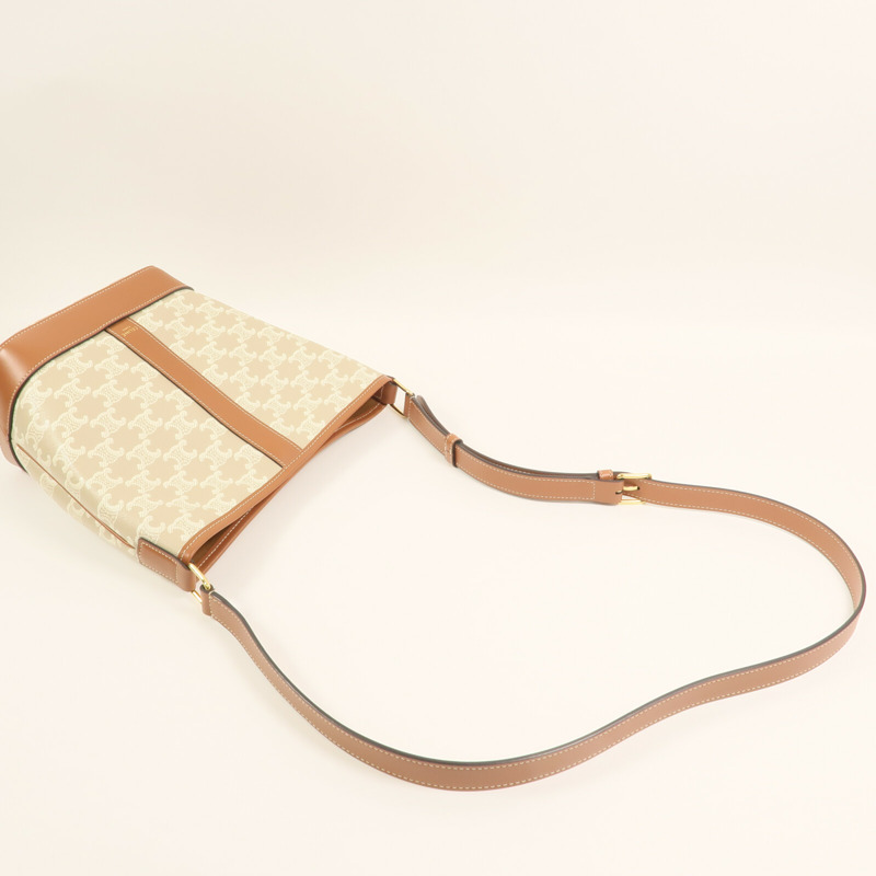 CELINE 塗層帆布Small Bucket金扣肩背袋-3