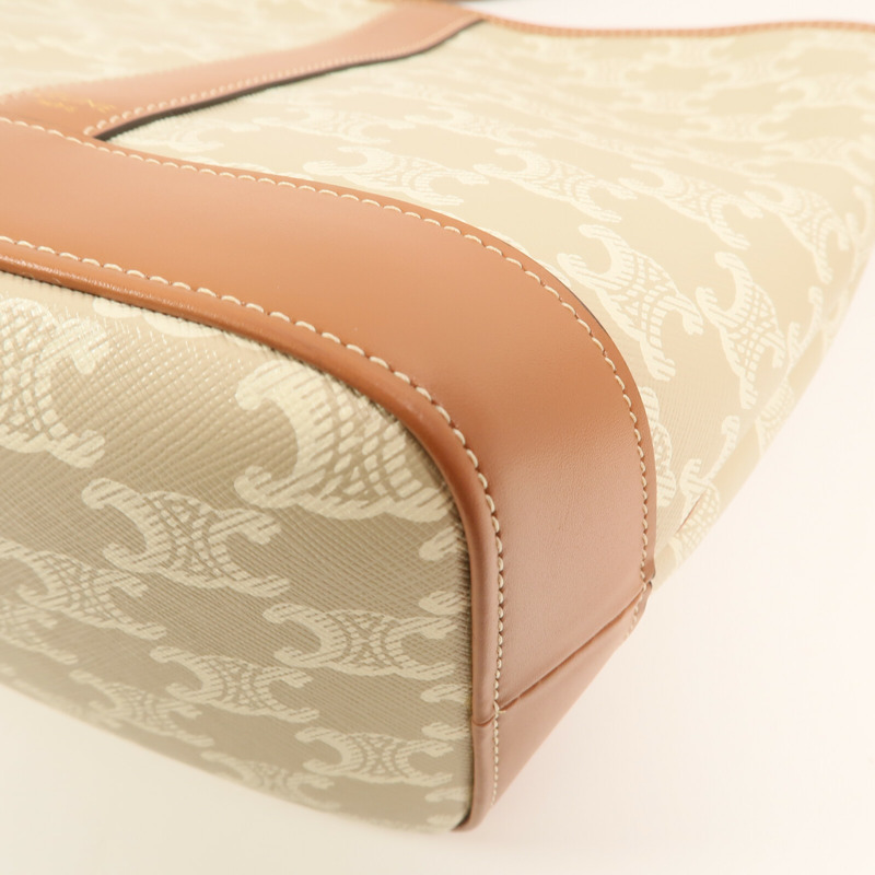 CELINE 塗層帆布Small Bucket金扣肩背袋-5