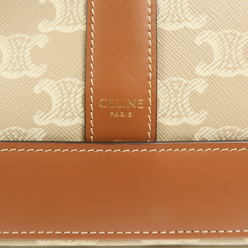 CELINE 塗層帆布Small Bucket金扣肩背袋-9