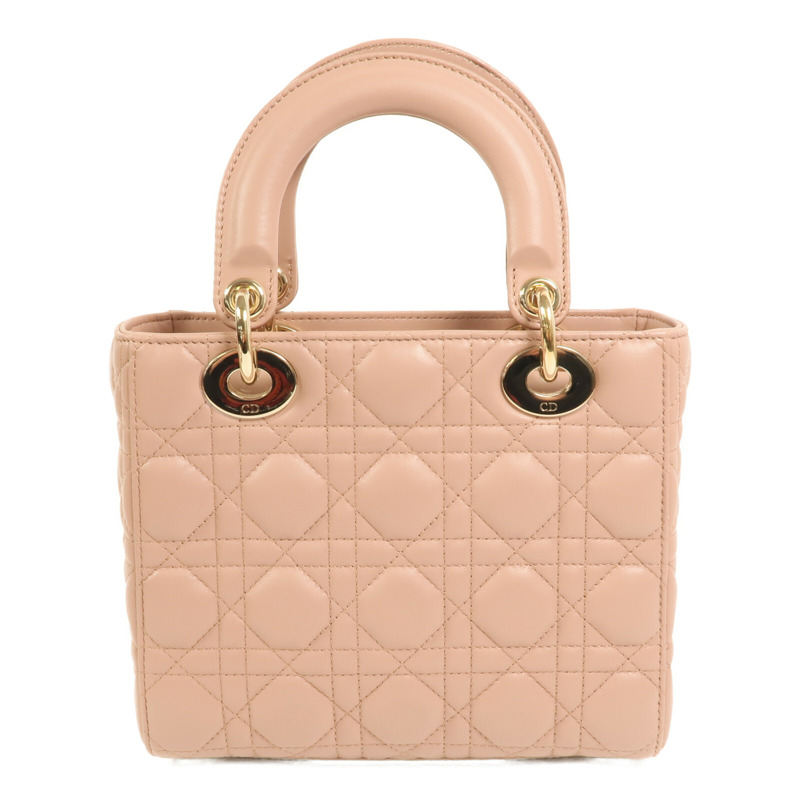 Dior 羊皮皮革Lady Dior Small My ABCDior金扣手挽肩背兩用袋-1