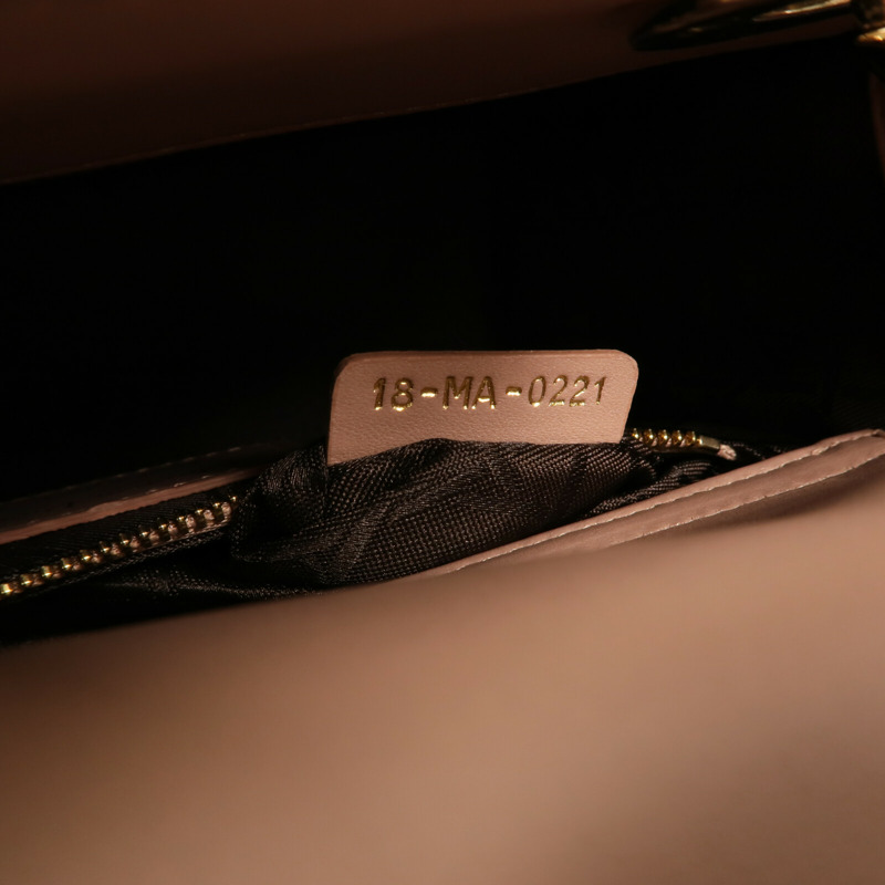 Dior 羊皮皮革Lady Dior Small My ABCDior金扣手挽肩背兩用袋-13