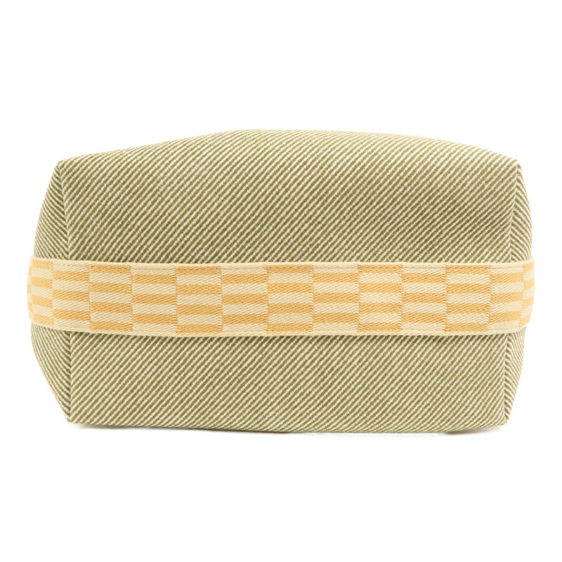 HERMES 帆布Bride-a Brac Cabriole GM銀扣手挽袋-4