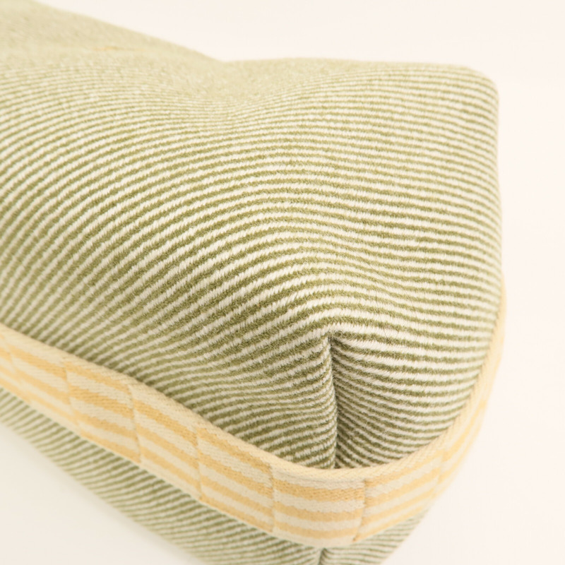 HERMES 帆布Bride-a Brac Cabriole GM銀扣手挽袋-5