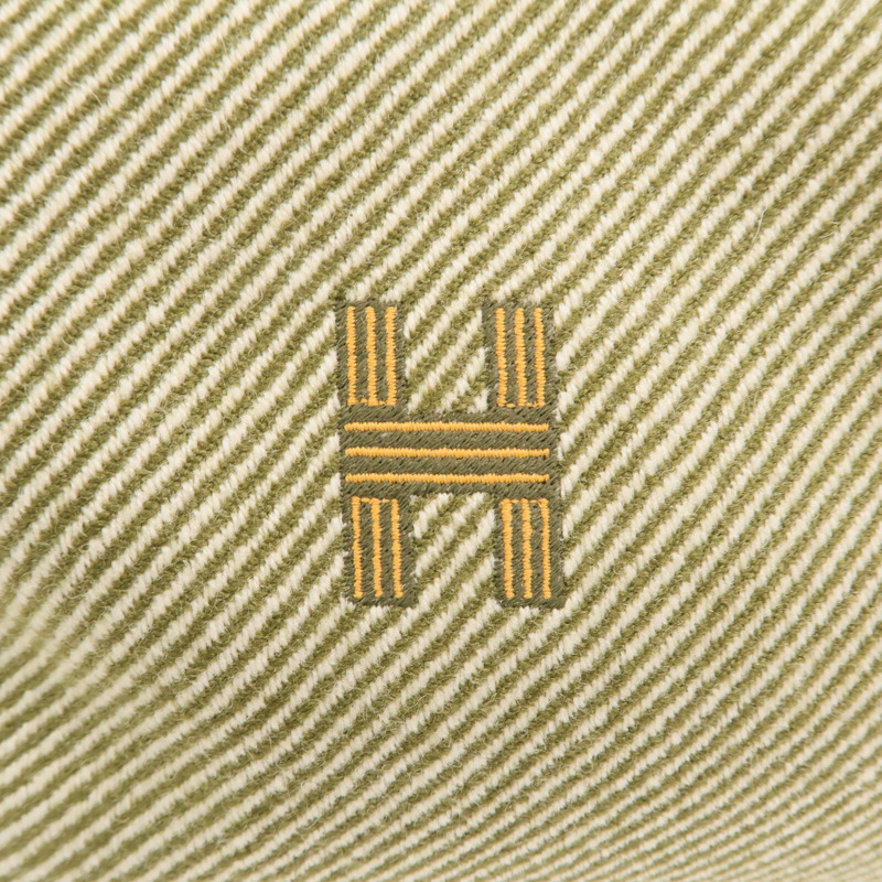 HERMES 帆布Bride-a Brac Cabriole GM銀扣手挽袋-9