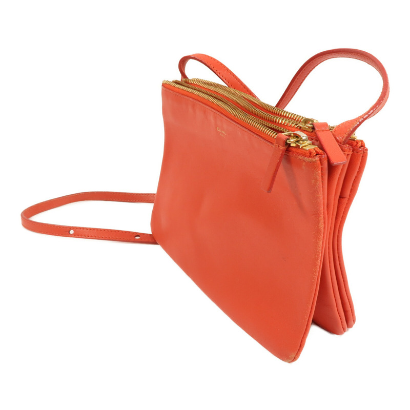 CELINE 羊皮皮革Trio金扣肩背袋-2