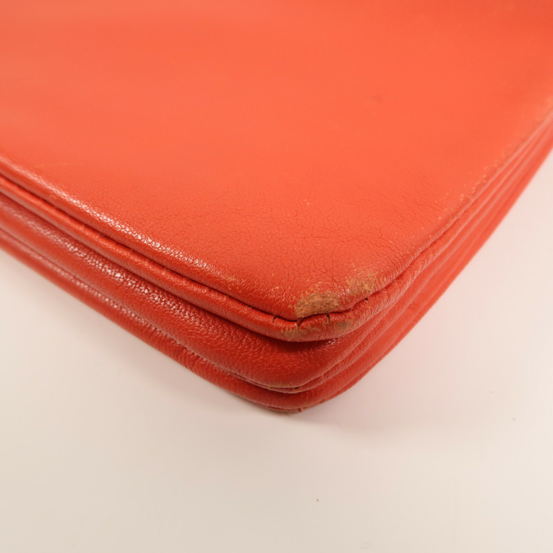 CELINE 羊皮皮革Trio金扣肩背袋-5