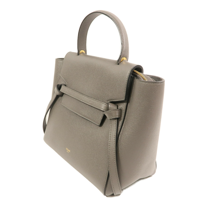 CELINE 牛皮皮革Micro Belt Bag金扣手挽肩背兩用袋-2
