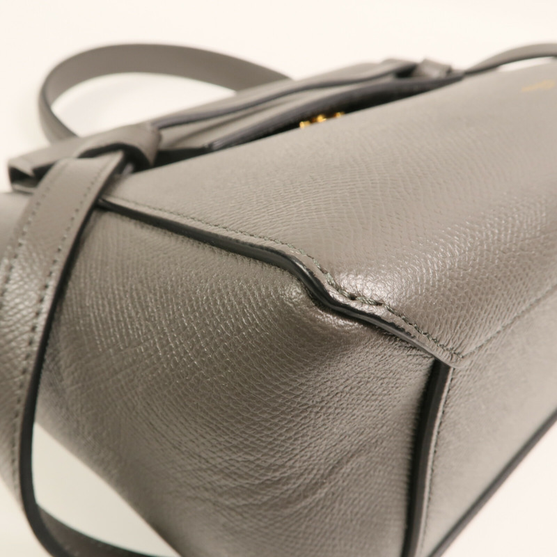 CELINE 牛皮皮革Micro Belt Bag金扣手挽肩背兩用袋-6