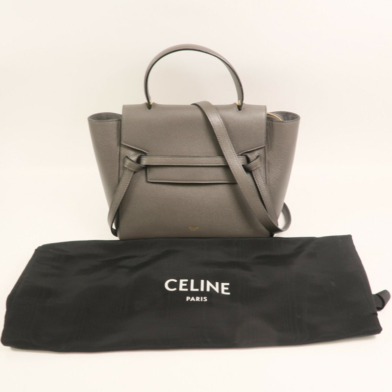 CELINE 牛皮皮革Micro Belt Bag金扣手挽肩背兩用袋-15