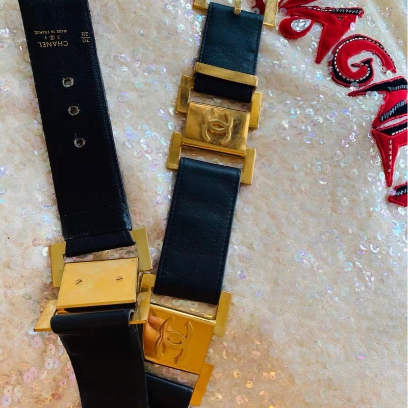 Chanel中古腰帶70釐米可以調節-0
