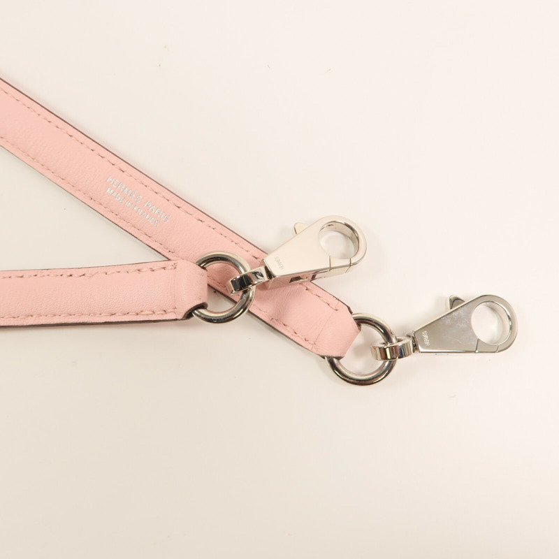 HERMES Epsom皮革Bolide 27銀扣手挽肩背兩用袋Rose Sakura-4