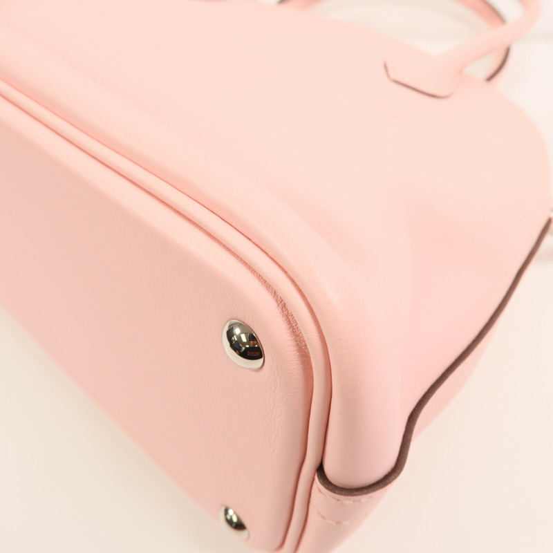 HERMES Epsom皮革Bolide 27銀扣手挽肩背兩用袋Rose Sakura-8