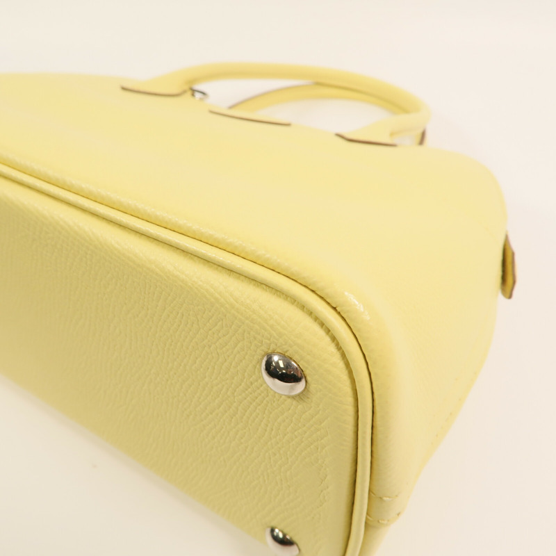 HERMES Epsom皮革Bolide 27銀扣手挽肩背兩用袋Jaune Poussin-4