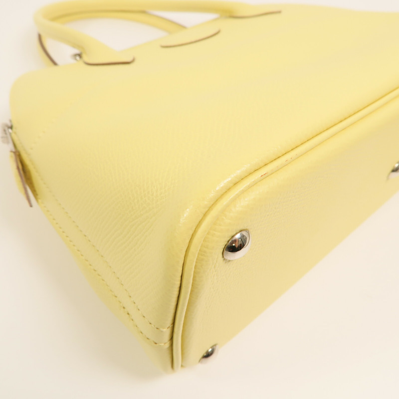 HERMES Epsom皮革Bolide 27銀扣手挽肩背兩用袋Jaune Poussin-5