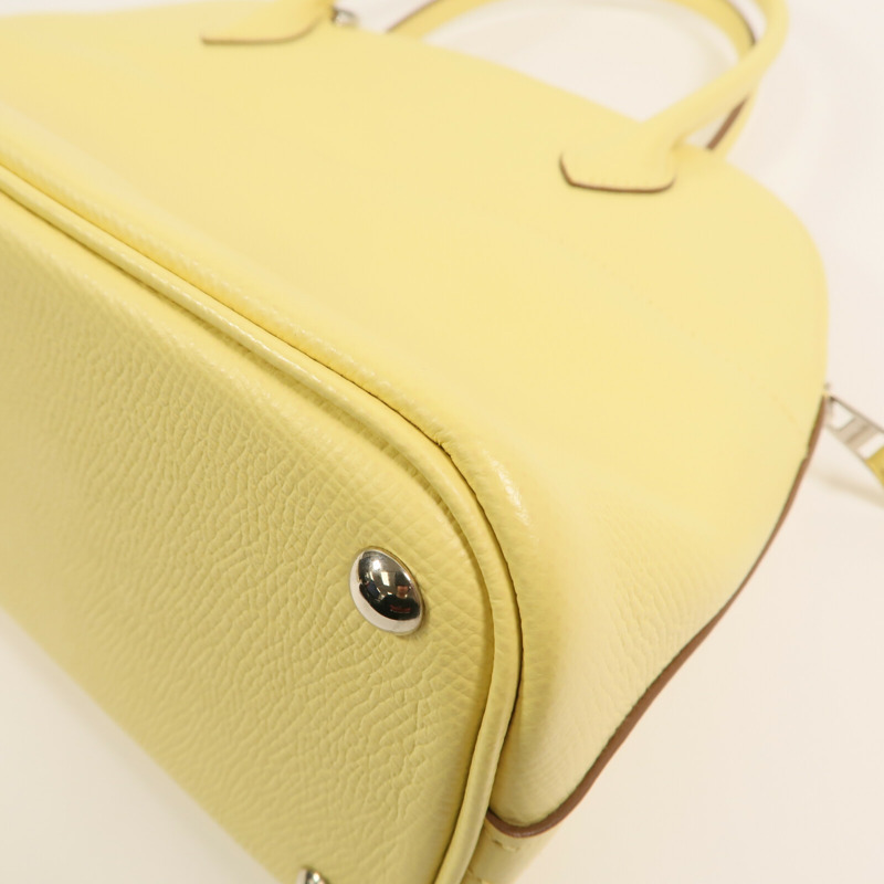 HERMES Epsom皮革Bolide 27銀扣手挽肩背兩用袋Jaune Poussin-6
