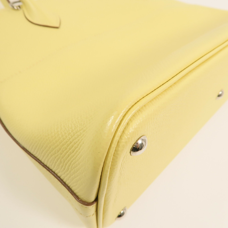 HERMES Epsom皮革Bolide 27銀扣手挽肩背兩用袋Jaune Poussin-7