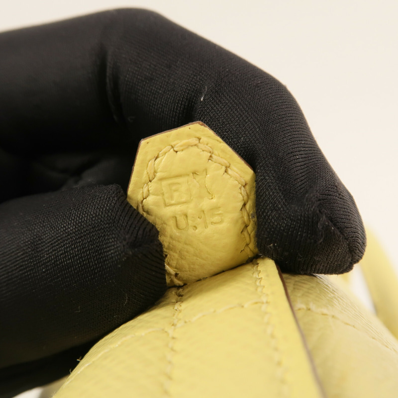 HERMES Epsom皮革Bolide 27銀扣手挽肩背兩用袋Jaune Poussin-13