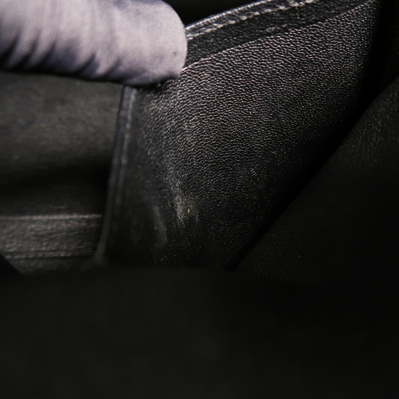 HERMES Clemence皮革Kelly 32金扣手挽肩背兩用袋Noir-15