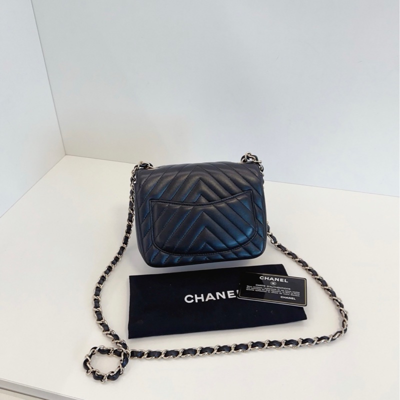 【99新🆕】Chanel 黑金V紋CF方胖子 高冷個性的經典V紋 超級實用的小方胖鏈條包 斜挎包-2