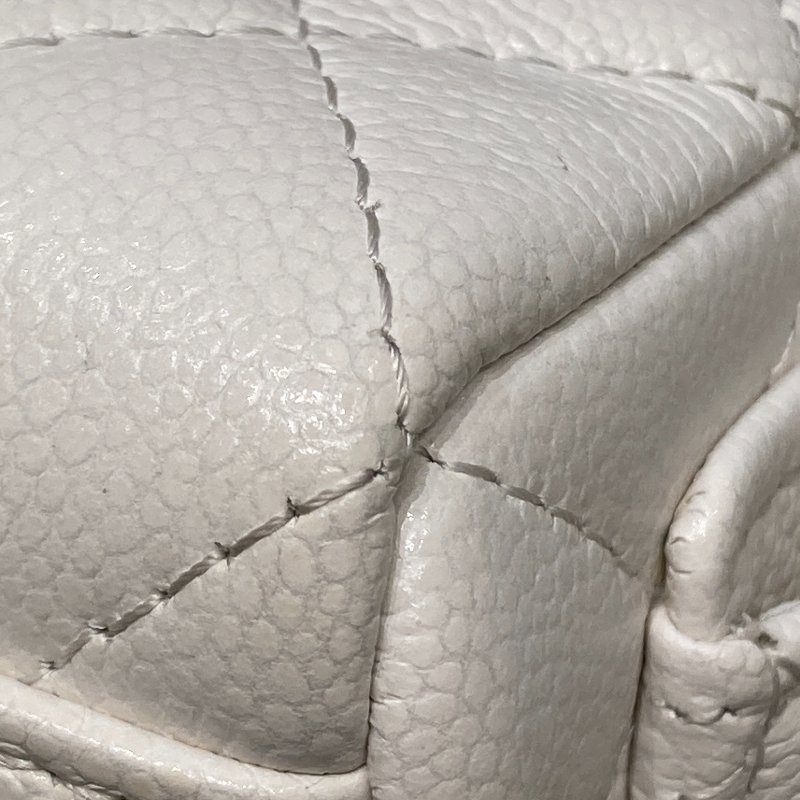 CHANEL 香奈兒  AP3753 24C 荔枝牛皮 後背包 白色 金釦-9